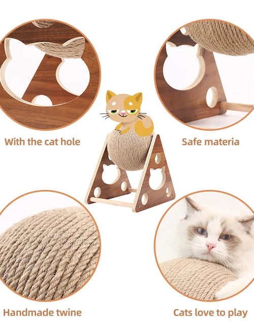 Load image into Gallery viewer, New Cat Toy Interactive Cat Scratcher Board Kitten Sisal Rope Ball Scratch Paws Pet Grinding Scratching Cats for Scratcher Toys
