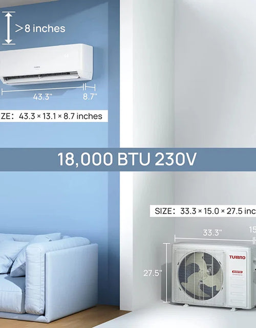 Load image into Gallery viewer, 18000 BTU Wi-Fi Connected Ductless Mini Split Air Conditioner for 1200 Sq.Ft
