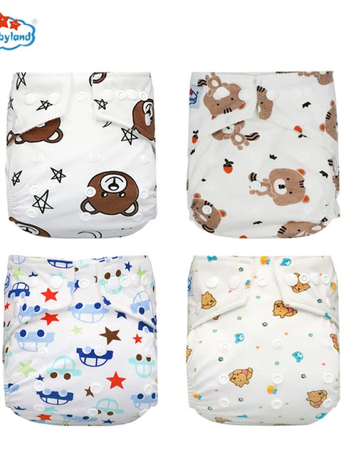 Load image into Gallery viewer, [Babyland] Diapers for Newborn to Kids Ecological Nappy Covers 4 Groups Adjustable Baby Diapers Cloth Diapers Reusable Washable
