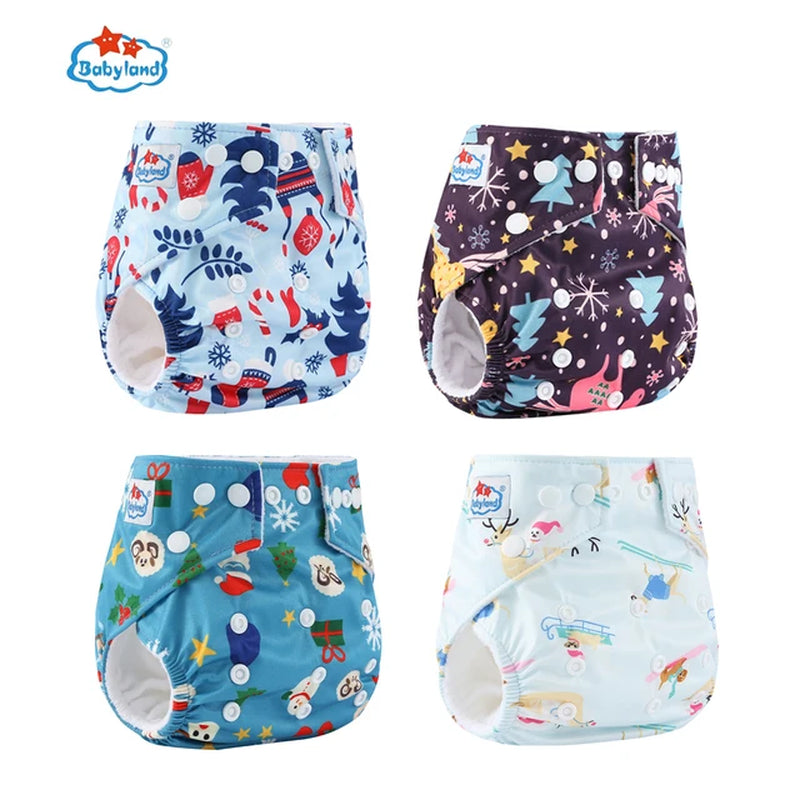 [Babyland] Diapers for Newborn to Kids Ecological Nappy Covers 4 Groups Adjustable Baby Diapers Cloth Diapers Reusable Washable