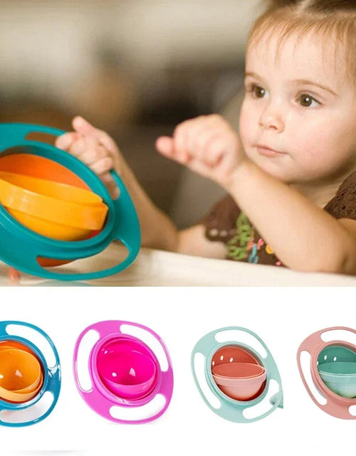 Load image into Gallery viewer, Universal Gyro Bowl Children Rotary Balance Novelty 360° Rotate Spill Proof Feeding Dishes Baby Training Rotary Balance Toy New
