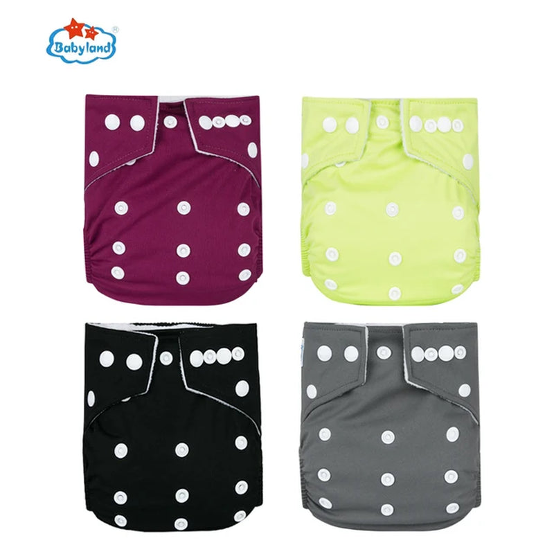 [Babyland] Diapers for Newborn to Kids Ecological Nappy Covers 4 Groups Adjustable Baby Diapers Cloth Diapers Reusable Washable