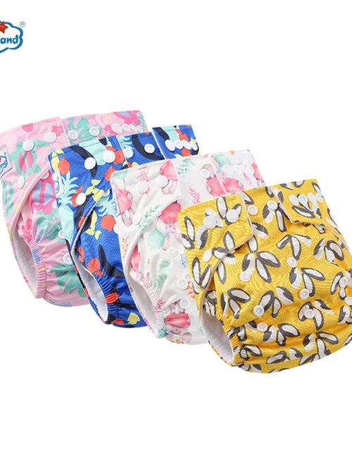 Load image into Gallery viewer, [Babyland] Diapers for Newborn to Kids Ecological Nappy Covers 4 Groups Adjustable Baby Diapers Cloth Diapers Reusable Washable
