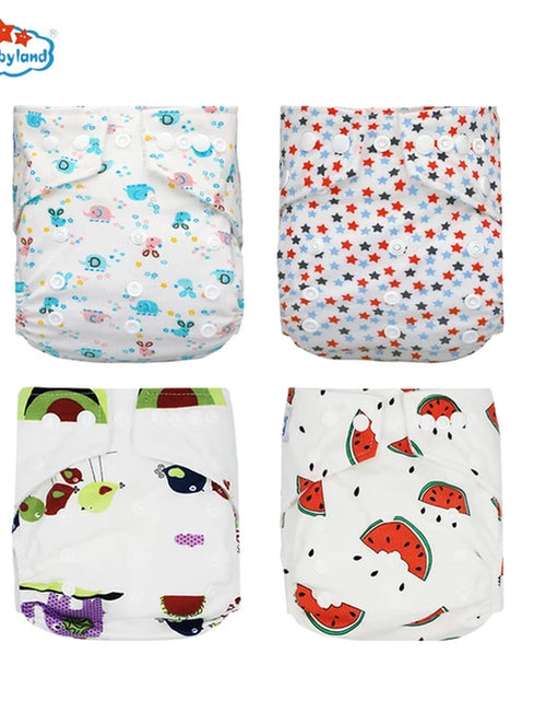 Load image into Gallery viewer, [Babyland] Diapers for Newborn to Kids Ecological Nappy Covers 4 Groups Adjustable Baby Diapers Cloth Diapers Reusable Washable
