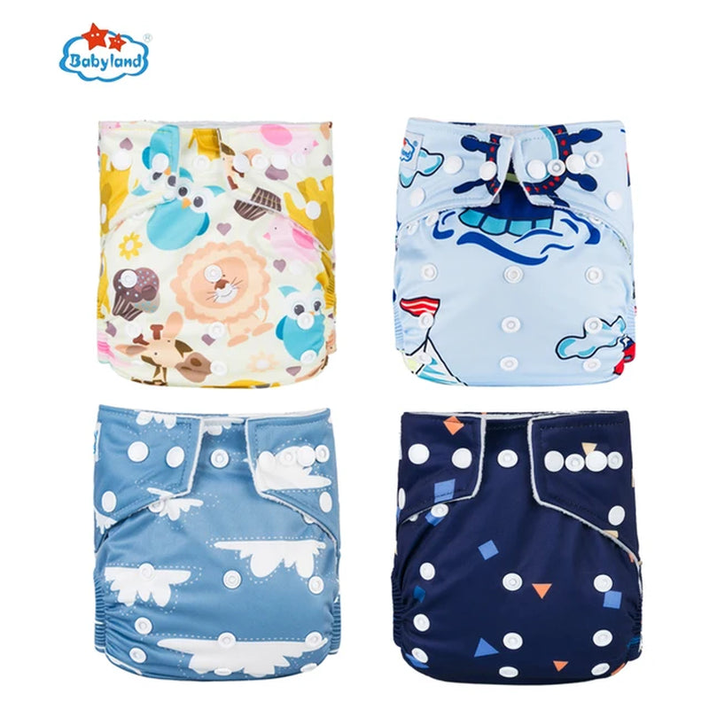 [Babyland] Diapers for Newborn to Kids Ecological Nappy Covers 4 Groups Adjustable Baby Diapers Cloth Diapers Reusable Washable