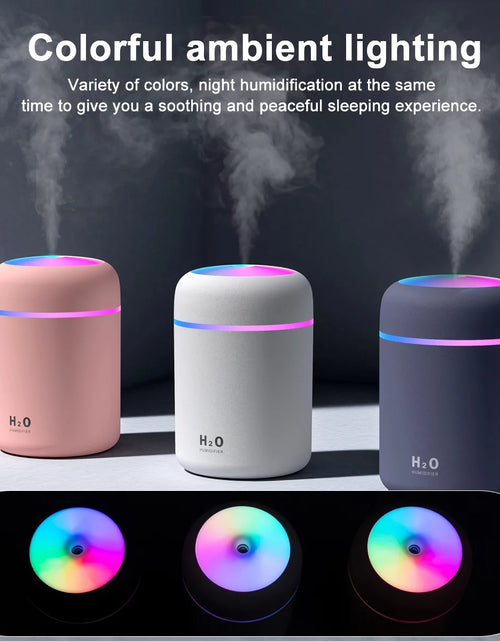 Load image into Gallery viewer, Portable Mini Humidifier,300Ml Small Cool Mist Humidifier,Quiet Humidifier for Car-Black
