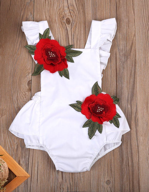 Load image into Gallery viewer, Baby Girls Jumpsuit Newborn Infant Kids Floral Clothes Summer Romper Bodysuit Sundress Outfits
