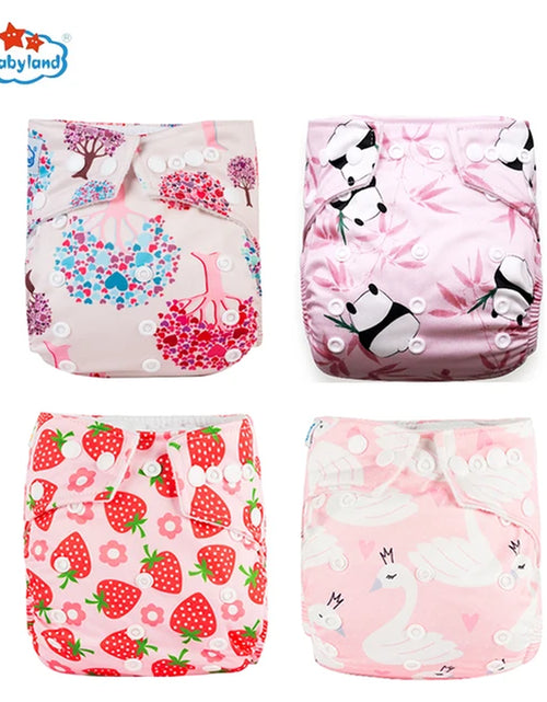 Load image into Gallery viewer, [Babyland] Diapers for Newborn to Kids Ecological Nappy Covers 4 Groups Adjustable Baby Diapers Cloth Diapers Reusable Washable
