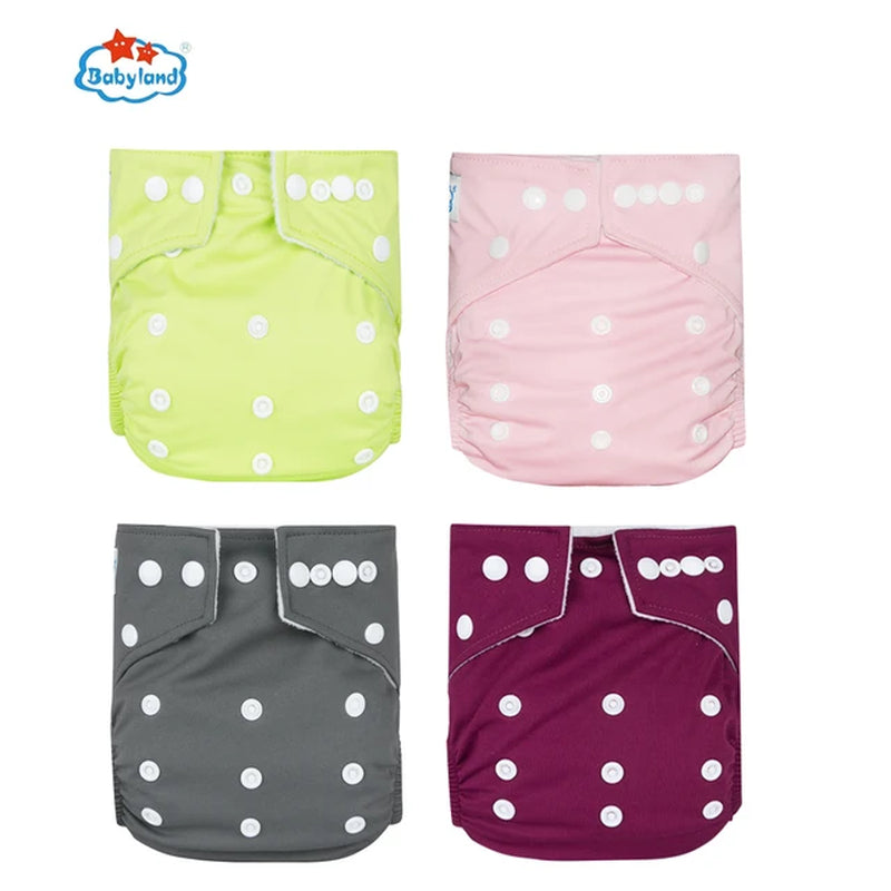 [Babyland] Diapers for Newborn to Kids Ecological Nappy Covers 4 Groups Adjustable Baby Diapers Cloth Diapers Reusable Washable