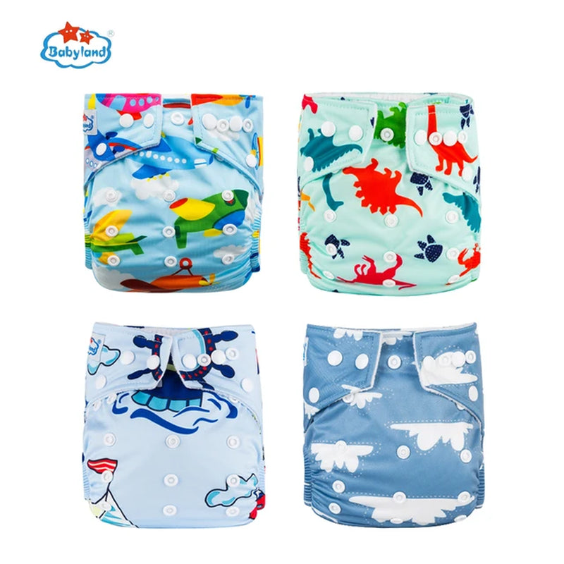 [Babyland] Diapers for Newborn to Kids Ecological Nappy Covers 4 Groups Adjustable Baby Diapers Cloth Diapers Reusable Washable