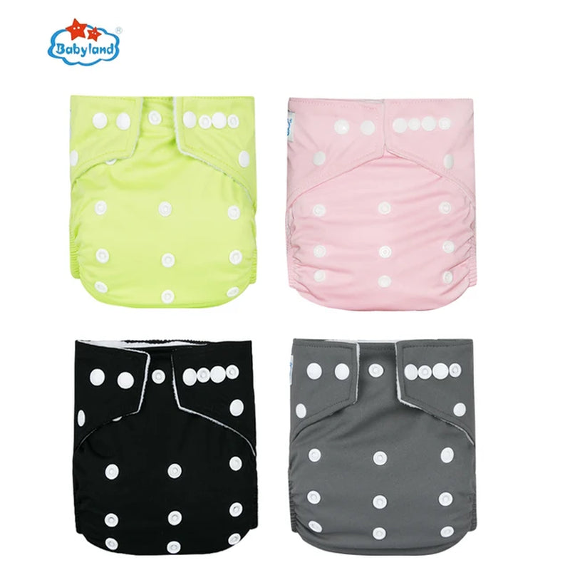 [Babyland] Diapers for Newborn to Kids Ecological Nappy Covers 4 Groups Adjustable Baby Diapers Cloth Diapers Reusable Washable