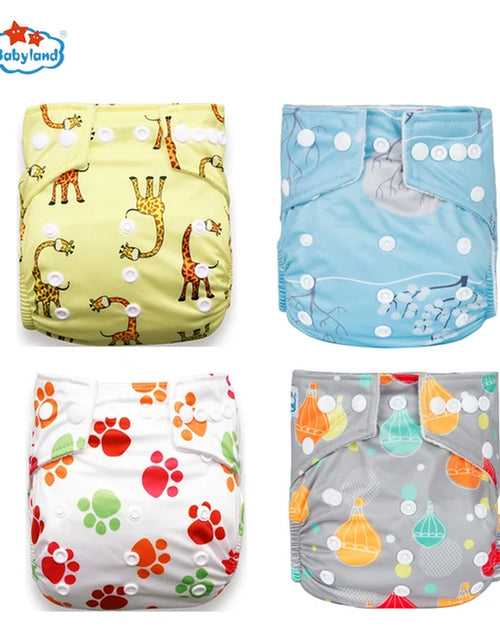 Load image into Gallery viewer, [Babyland] Diapers for Newborn to Kids Ecological Nappy Covers 4 Groups Adjustable Baby Diapers Cloth Diapers Reusable Washable
