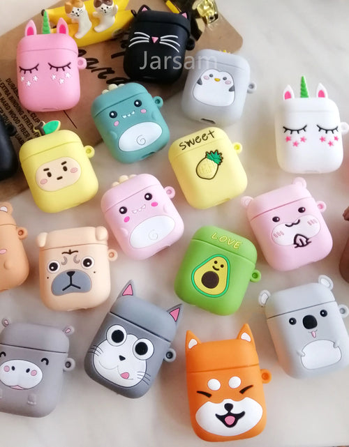 Load image into Gallery viewer, Cute Cartoon Silicone Cases for Airpods 1 2 Protective Wireless Earphone Charging Cover for Airpods Case
