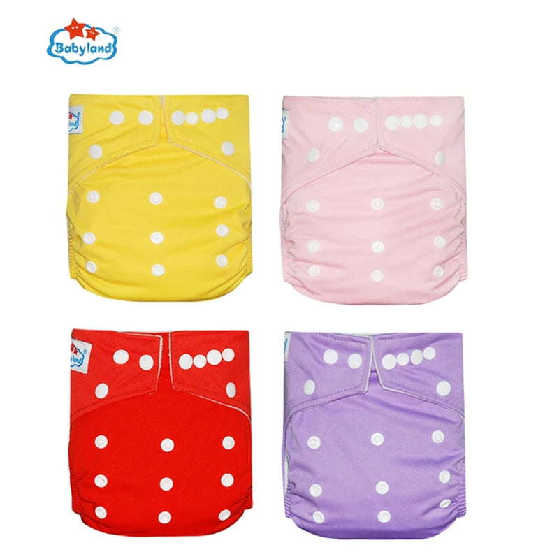 [Babyland] Diapers for Newborn to Kids Ecological Nappy Covers 4 Groups Adjustable Baby Diapers Cloth Diapers Reusable Washable