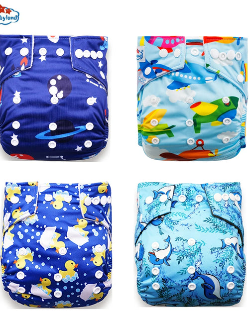 Load image into Gallery viewer, [Babyland] Diapers for Newborn to Kids Ecological Nappy Covers 4 Groups Adjustable Baby Diapers Cloth Diapers Reusable Washable
