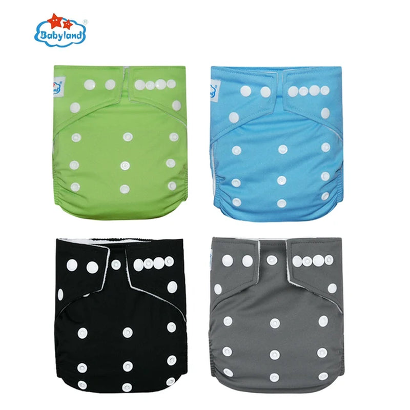 [Babyland] Diapers for Newborn to Kids Ecological Nappy Covers 4 Groups Adjustable Baby Diapers Cloth Diapers Reusable Washable