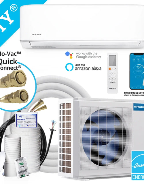 Load image into Gallery viewer, DIY 12000 BTU Ductless Mini Split Air Conditioner &amp; Heat Pump - Energy Star 115V
