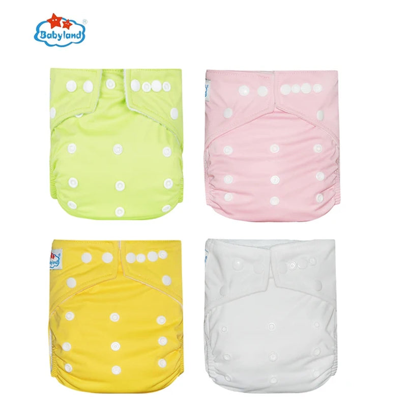 [Babyland] Diapers for Newborn to Kids Ecological Nappy Covers 4 Groups Adjustable Baby Diapers Cloth Diapers Reusable Washable