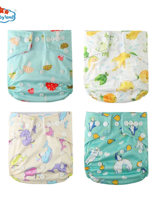 Load image into Gallery viewer, [Babyland] Diapers for Newborn to Kids Ecological Nappy Covers 4 Groups Adjustable Baby Diapers Cloth Diapers Reusable Washable
