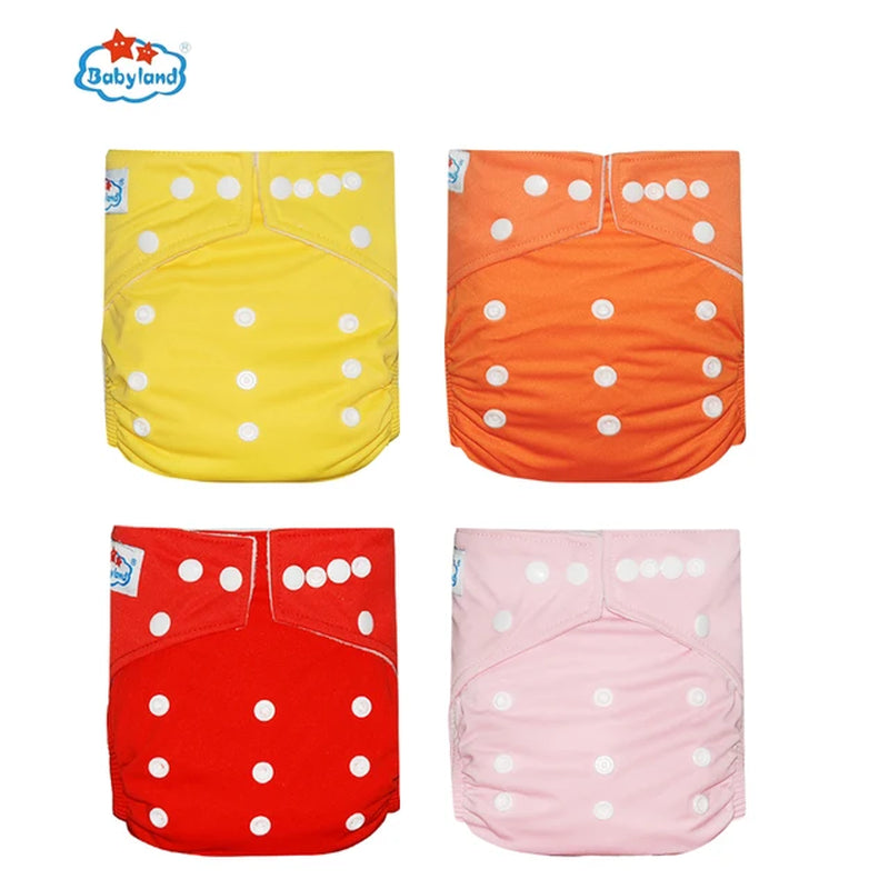 [Babyland] Diapers for Newborn to Kids Ecological Nappy Covers 4 Groups Adjustable Baby Diapers Cloth Diapers Reusable Washable